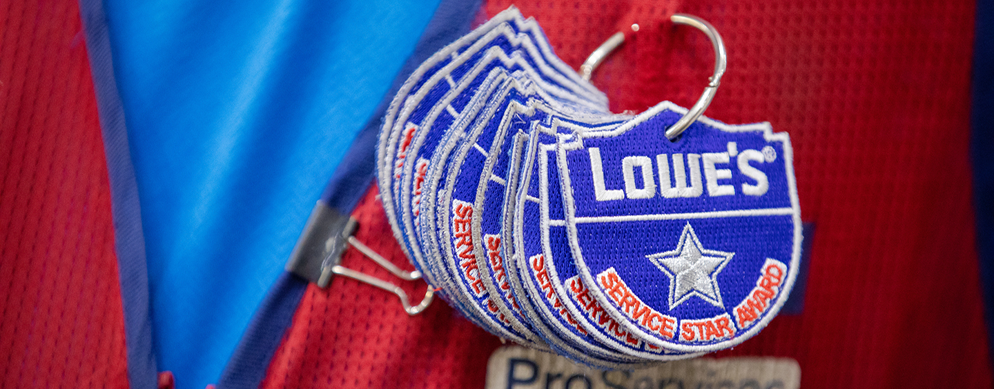 Lowe's customer service badges