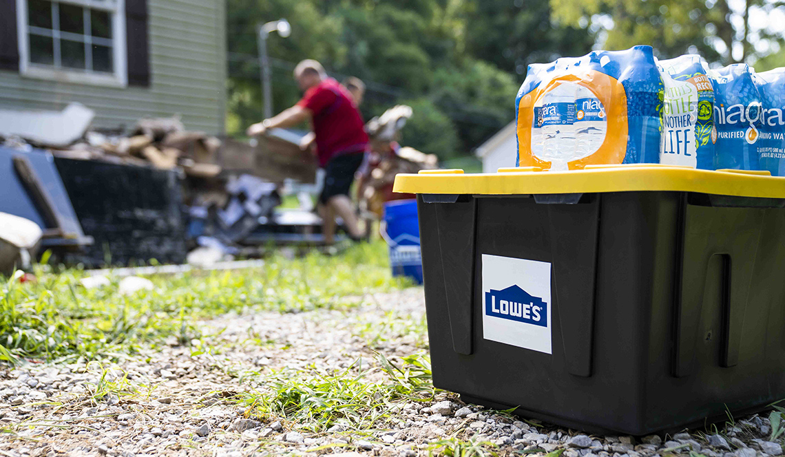 Lowe's associates provide disaster relief supplies to Kentucky flood victims