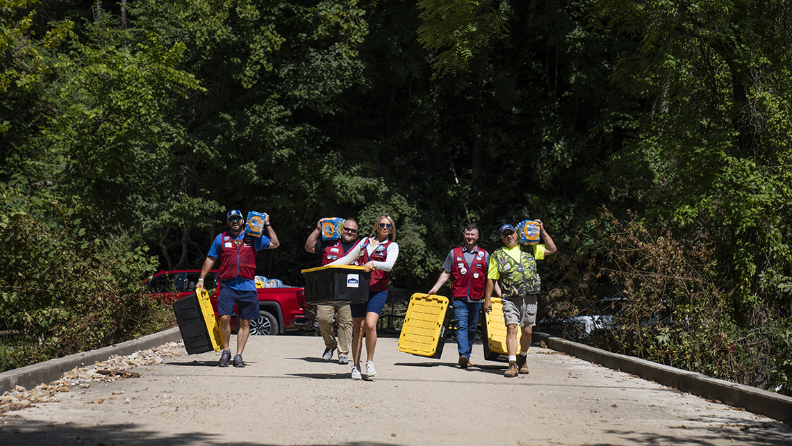Lowe's associates provide disaster relief supplies to Kentucky flood victims
