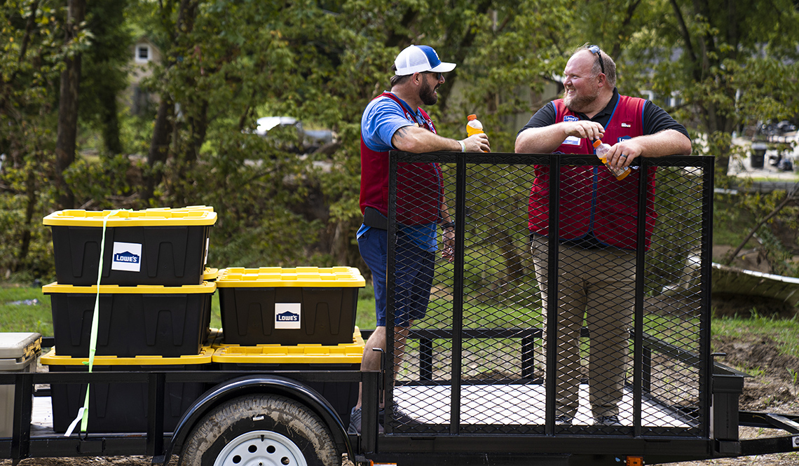 Lowe's associates provide disaster relief supplies to Kentucky flood victims