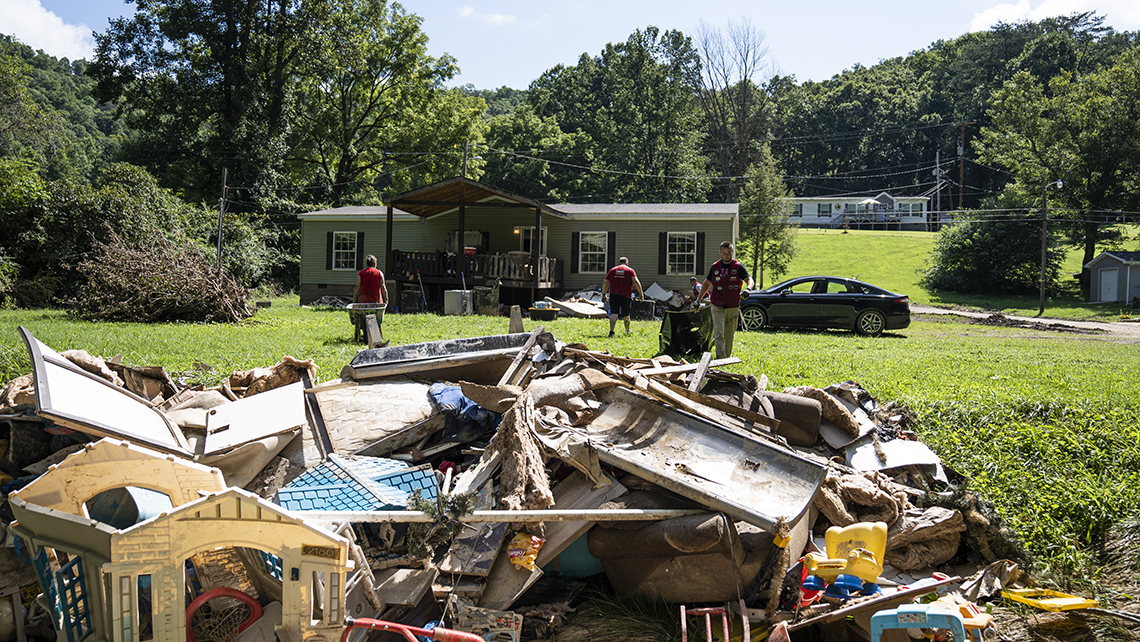 Lowe's associates provide disaster relief supplies to Kentucky flood victims