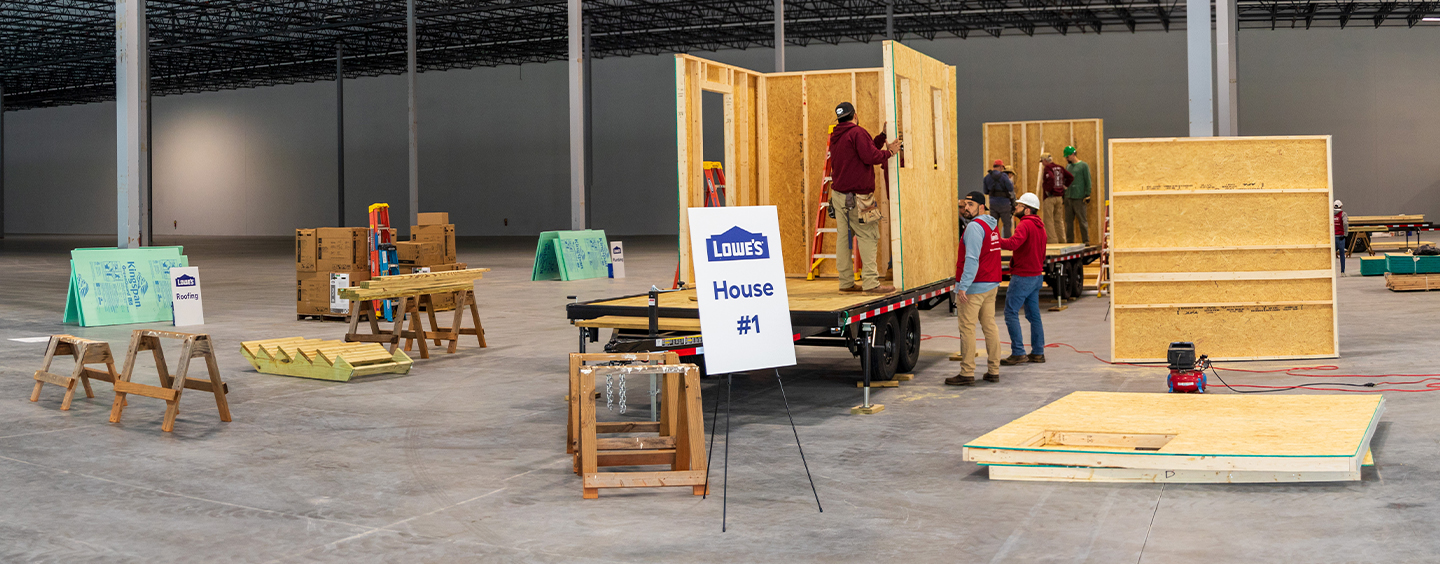 Urgent Effort: Lowe's and Builders Quickly Construct 100 Tiny Homes for Helene Survivors in time for the Holidays 