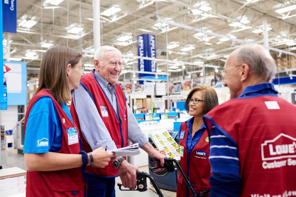 Bob adams with coworkers