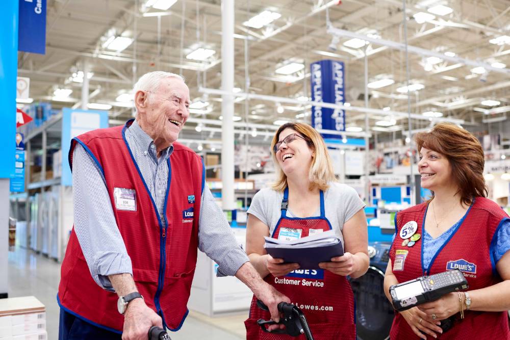 Bob adams with two coworkers