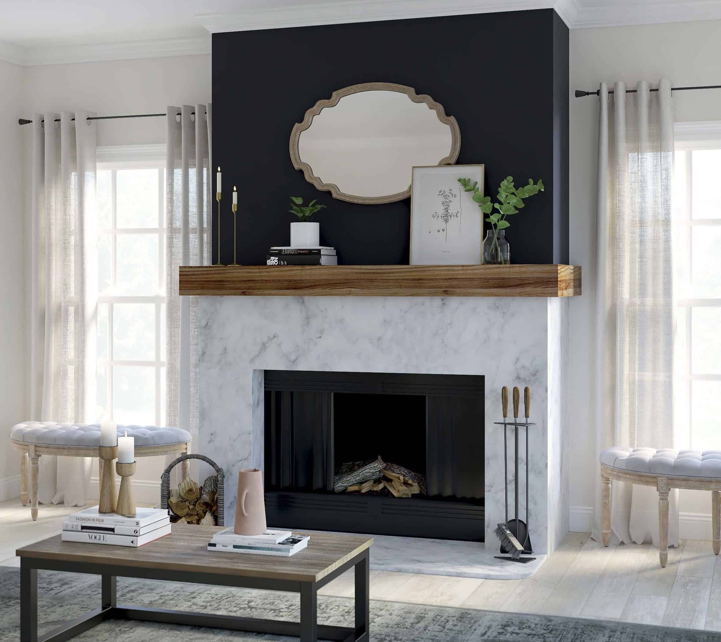 Matte black adds a fresh contrast and modern touch